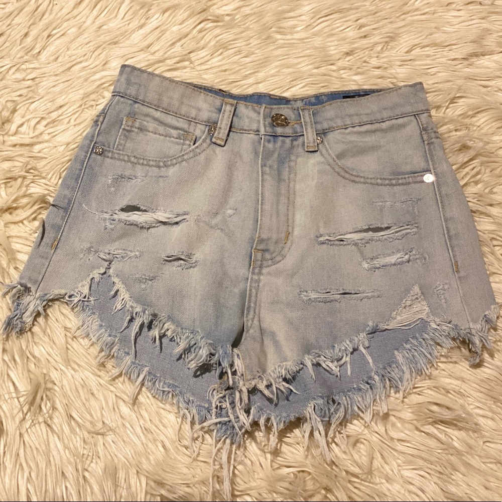 SOLD STORE UNIF high waist denim shorts - Picture 4 of 6